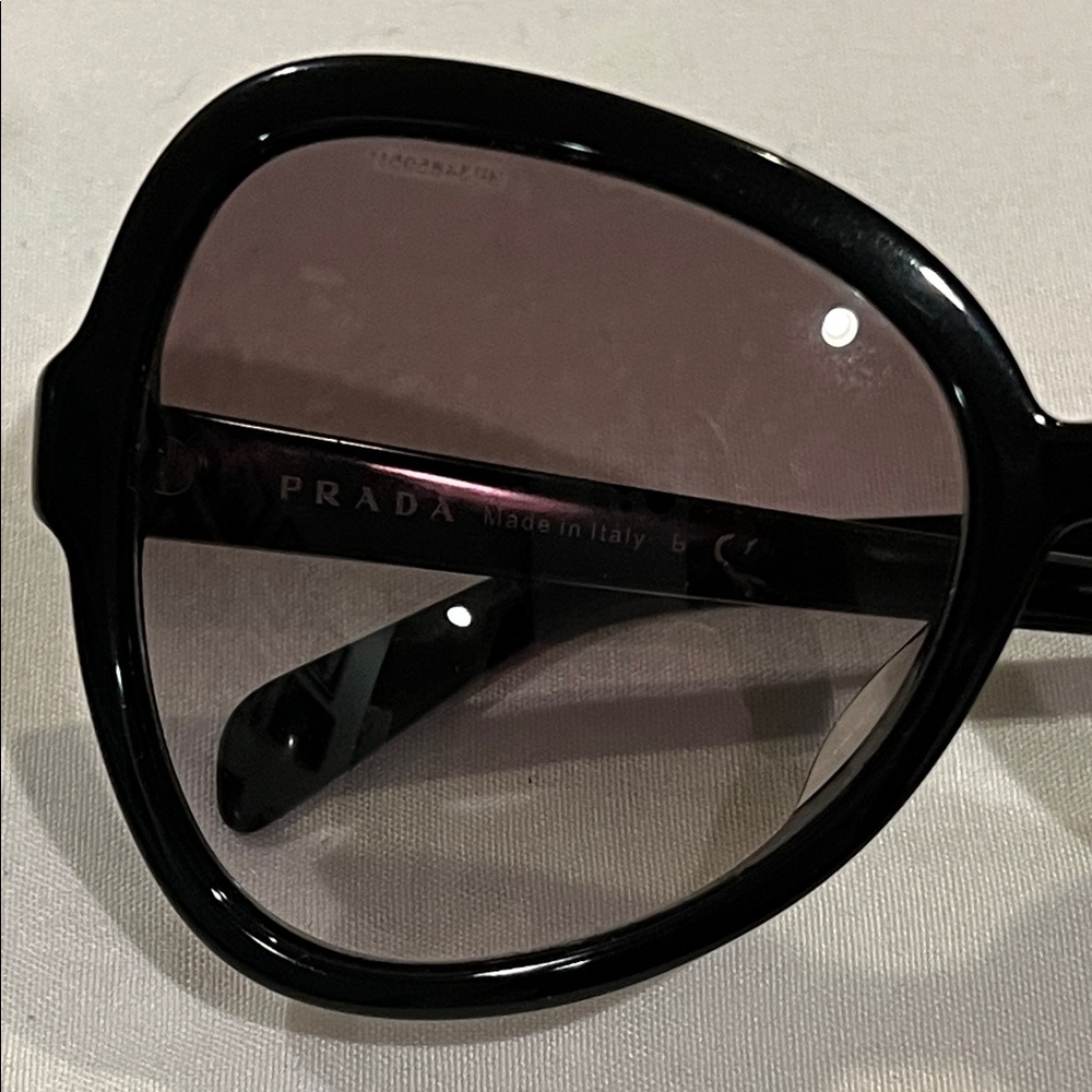 Prada Black Cat’s Eye Sunglasses with Gray/Purple Gradient Lens - Picture 6 of 12